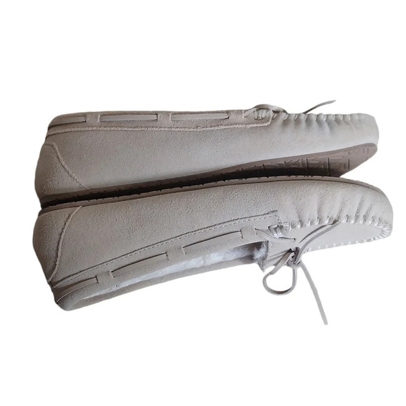 Minnetonka Moccasin Suede Faux Fur Lined Slippers Women's - Picture 12 of 16
